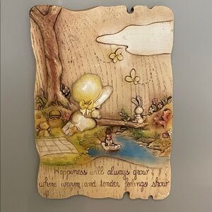 Vintage 70’s holly hobbie wall plaque 3d